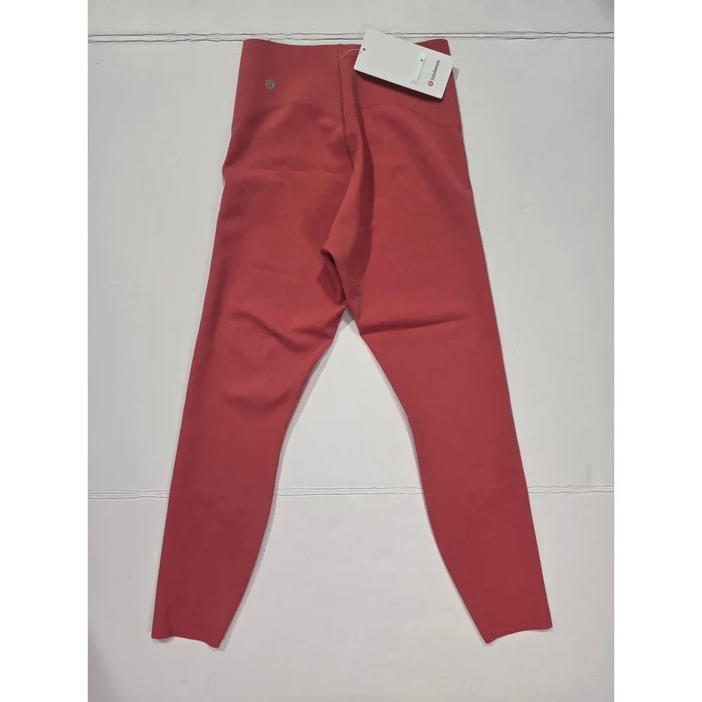 Lululemon Glow Up HR Tight 25 Desert Red(DTRE) Training Leggings LW5FZES 8